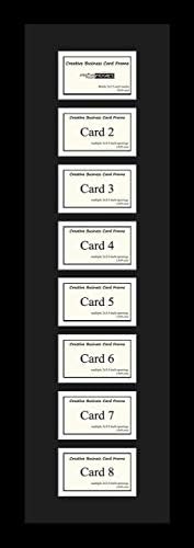 Yaratıcı Resim Çerçeveleri 1-2 x 3.5 Açılış Siyah Kartvizit Çerçevesi ile 6 x 8 Çift Beyaz-Beyaz Mat, Çerçeve, Şövale ve Yüklü