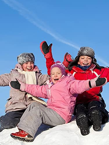3 Pairs Toddler Kış Eldivenler Su Geçirmez Çocuk Kar Eldiven kaymaz Sıcak Kayak Eldiven Rüzgar Geçirmez Erkek Kız Eldiven