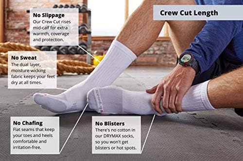 Erkekler ve Kadınlar için Drymax R-Gear Mürettebat Çorapları (3 Paket) | Süper Nefes Alabilir Ayakları Kuru, Rahat ve Kabarcıksız
