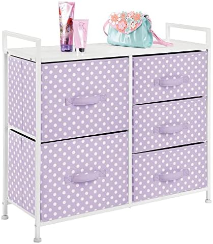 mDesign Depolama Dresser Mobilya Ünitesi-Uzun Boylu Bebek ve Çocuk Organizatör Standı Yatak Odası, Kreş, Oyun Odası ve Dolap
