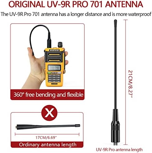 BAOFENG UV-9R PRO 8 W Yüksek Güç Radyo Su Geçirmez IP67 İki Yönlü Radyolar Şarj Edilebilir Uzun Menzilli Walkie Talkie