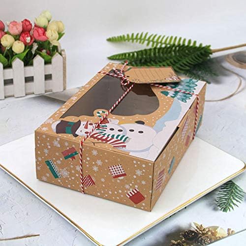 UTDKLPBXAQ Noel Kurabiye Kutusu, 12 adet Noel Kurabiye Kutuları Ekmek Hediye Kutuları Kraft kağit kutu Noel Şeker Kutusu
