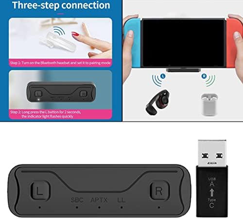 PS4 Kulaklık TV için Homyl Bluetooth Adaptör Tip-C Verici