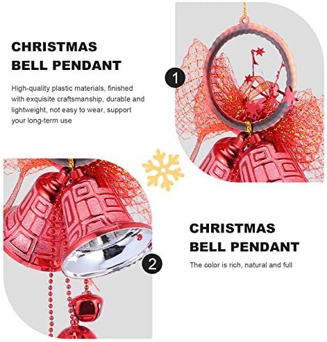 ıfundom Noel Süslemeleri 6 adet Noel Asılı Dekorasyon Plastik Jingle Bells Noel Ağacı Asma