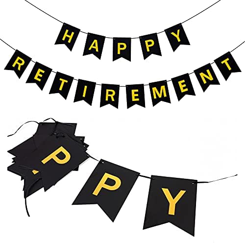 kağıt caz Siyah Altın Emeklilik Tema Parti Dekorasyon Asılı Mutlu Emeklilik Afiş Balonlar Parti Zemin (Afiş)