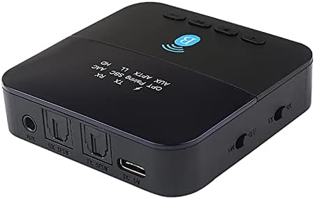 hutishop2020 Ses Alıcısı Tak ve Çalıştır Dayanıklı Çift Bağlantı 2 in 1 Bluetooth Uyumlu Verici TV için