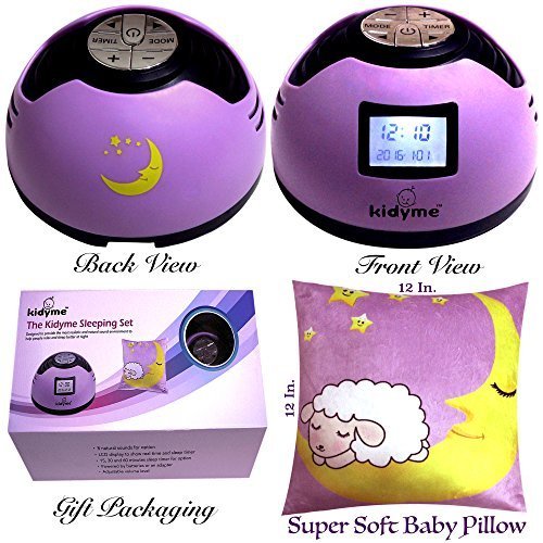Kidyme Bebek Gürültü Yapıcı Makinesi Artı Yastık Hediye Seti-Beyaz Gürültü + 8 Diğer Yatıştırıcı Uyku Ses Efektleri - Artı Bonus