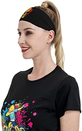 Mali Bayrağı Kafatası Unisex Yoga Atletik Hairband Yumuşak Elastik Streç Bantlar Kaymaz Nem Esneklik Ter Bandı için Spor Egzersiz
