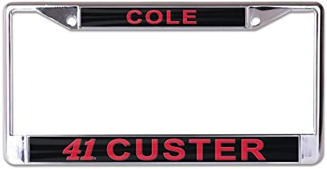 WinCraft NASCAR Stewart Haas Yarış Cole Custer NASCAR Cole Custer 41 Plaka Çerçevesi Küçük Büyük Metalik, Çok, na