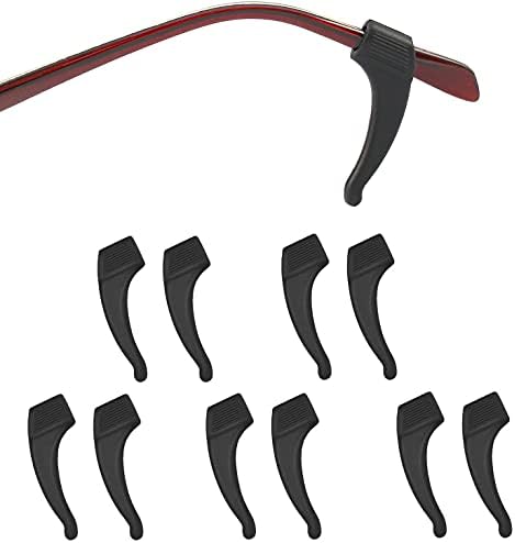 VİEEL 5 Pairs Gözlük Kulak Kavrama Kancaları, Kaymaz Yumuşak Silikon Tapınak İpuçları Gözlük Güneş Gözlüğü için Kol Tutucu, Mükemmel