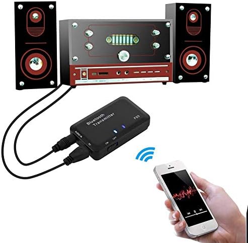 Richer-R Bluetooth Ses Verici, 3.5 mm Bluetooth 4.0 Verici Kablosuz Stereo Adaptörü için TV / PC / MP3, Bluetooth Verici için