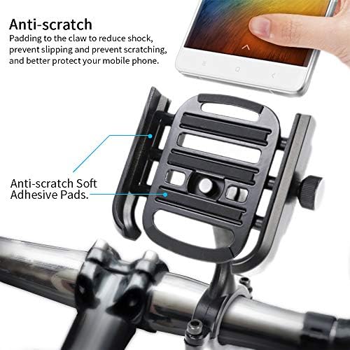 Bisiklet Telefon Dağı,Premium Alüminyum Alaşım Telefon Tutucu için Bisiklet 360 Derece Dönen Evrensel Fit için 4 ila 7 inç Telefon
