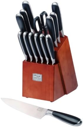 Chicago Çatal Bıçak Takımı Belden Yüksek Karbonlu Paslanmaz Çelik Bıçak Blok Seti (15 Parça)