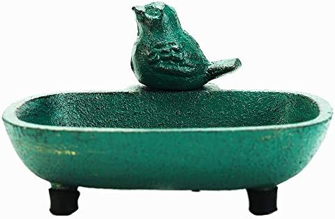 Sungmor Ağır Dökme Demir El Sabunluk-Güzel Kuş Şekilli & Antik Yeşil Bitirmek - Dekoratif Masa Sabunluk Tepsi için Mutfak Banyo
