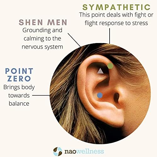 NAO Wellness Akupunktur Kulak Tohumları - Auriculotherapy Tohumları Öz Bakım Acupressure Boncuk Şifa Kiti ile 40 + Çözümleri