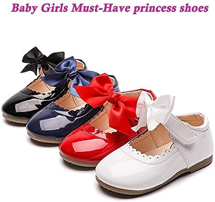 E-FAK Bebek Kız Mary Jane Flats Ilmek Kaymaz Toddler Ilk Doğum Günü Kıyafeti Kız Ilk Yürüyüşe Prenses düğün elbisesi Ayakkabı