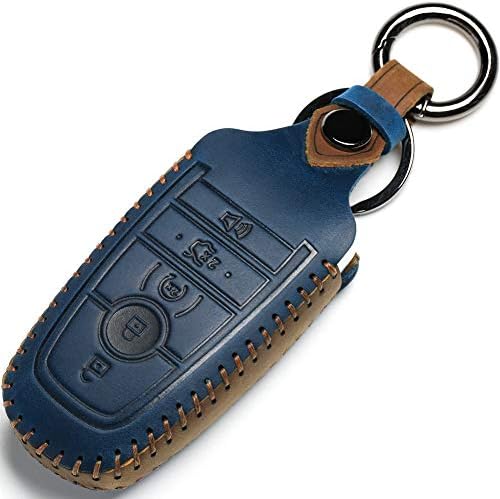 Ford Adanmış Kapak Anahtar Fob Durumda Takım için Anahtarsız Uzaktan Kumanda(A-Mavi)