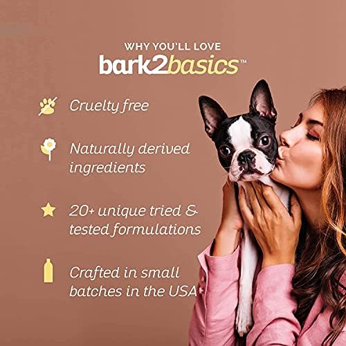 Bark2Basics Wild Berry Köpek Şampuanı, 16 oz - Doğal Kaynaklı, Eşsiz Bitkisel Karışım, Kuru Kaşıntılı Ciltler için, Nazik, Nemlendirici