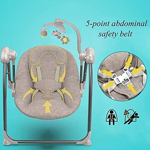 UOOD Bebek Elektrikli Sallanan Sandalye,Yatıştırıcı Titreşim ve Melodiler ile Bluetooth Şarkıları, Hiçbir Radyasyon çocuk Recliner