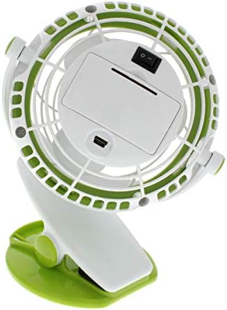 Comfort Zone CZBT4GN-EC USB Klipsli Fan, 360 Derece Salınım, Hafif, 4 inç, Yeşil