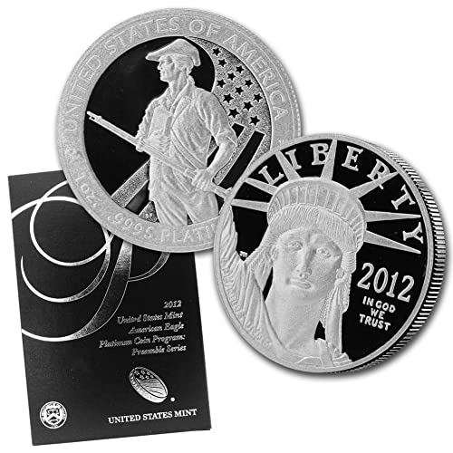 2012 W 1 oz Proof Platinum American Eagle Coin (Önsöz Serisi) Orijinal Amerika Birleşik Devletleri Nane Ambalajında CoinFolio