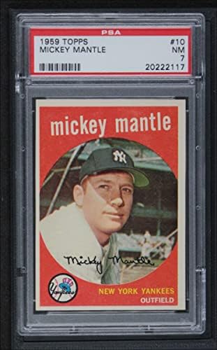 1959 Topps 10 Mickey Mantle New York Yankees (Beyzbol Kartı) PSA PSA 7.00 Yankees