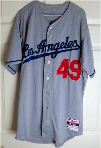 Lorenzo Bundy Takımı Sayı Forması Los Angeles Dodgers Road Gray 2015 49 MLB Holo-MLB Oyunu Kullanılmış Formalar