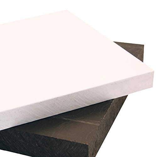 HDPE Levha Yüksek Yoğunluklu Polietilen - Plastik Levha 1/2 Kalın 24 Uzunluk x 48 Genişlik Beyaz