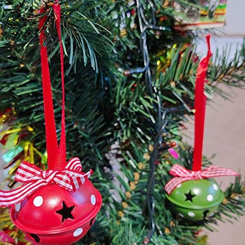 Noel Jingle Bells Mini Bells Zanaat Bells Müzikal Jingle Kızak Bells Süsler Boyalı Kolye Noel Ağacı Dekorasyon için 24 adet