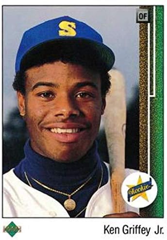 1989 Üst Güverte Beyzbol 1 Ken Griffey Jr. RC Çaylak Seattle Mariners İlk UD MLB Ticaret Kartı