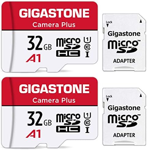 [Gigastone] Micro SD Kart 32GB 2'li Paket, Kamera Plus, Video Kamera için microSDHC Hafıza Kartı, Wyze Kamera, Güvenlik Kamerası,