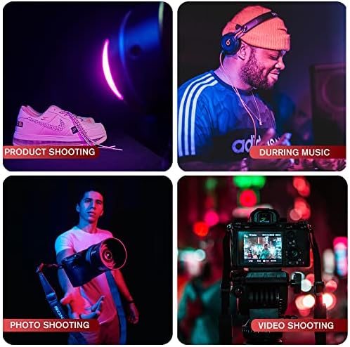 Blackbezt CEX-3 Mini RGB renkli LED video ışığı 2800 mAh 0-360 Renk tonu CRI 97+ Stüdyo Kamera için 2800 K-10000 K iPhone App