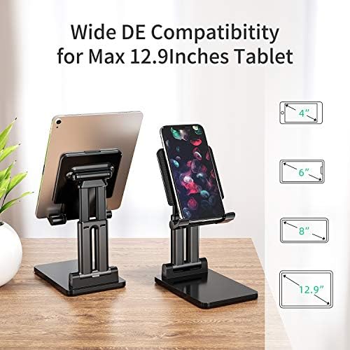 Katlanabilir Tablet Standı, Ayarlanabilir Yükseklik Standı: Uzatılabilir Katı Masaüstü Standı Tutucu Dock Tablet ile Uyumlu gibi