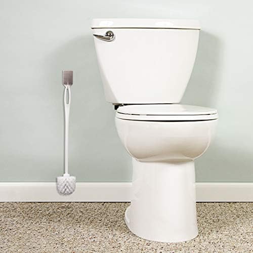 Üst yaylı Beyaz Yumuşak Kıl Uzun Saplı Eko Plastik Tuvalet Fırçası Temizleyici (4 Paket Daha Uzun)