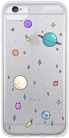 Gocase Ayçiçeği Kılıf iPhone 7 ile Uyumlu Artı Şeffaf Baskı ile Silikon Şeffaf TPU Koruyucu Kapak Çizilmeye Dayanıklı Cep Telefonu