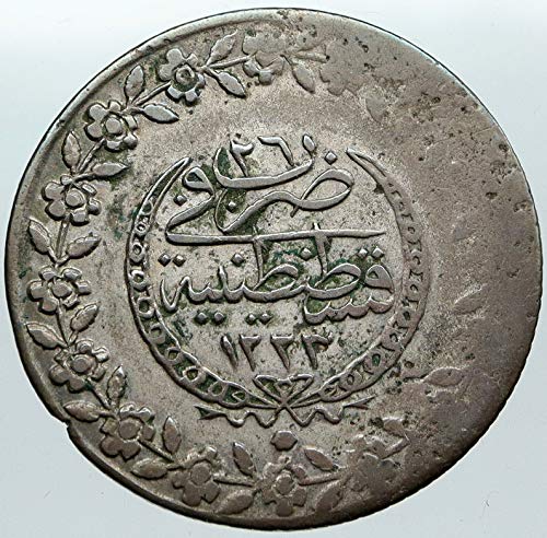 1829 OM 1829-32 MS TÜRKİYE Sultan II. Mahmud Osmanlı İmparatorluğu 5 Kurus İyi Belgesiz