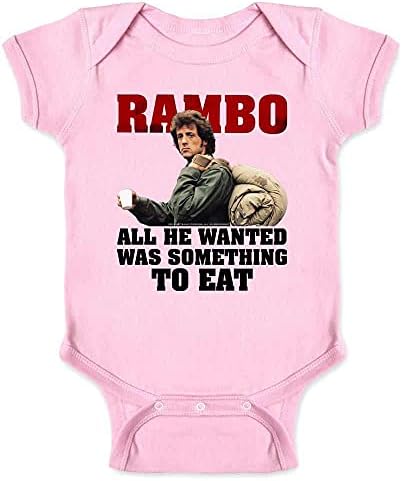 Rambo Tek İstediği Bir Şeyler Yemekti Film Bebek Erkek Bebek Kız Bodysuit