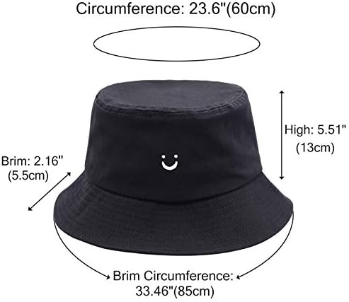 Gülümseme Yüz Kova Şapka Erkekler için Yaz Seyahat Kova Plaj Güneş Şapka Nakış Açık Kap Erkekler Kadınlar için