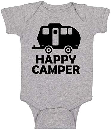 Mutlu Camper-Vahşi Bir Macera Bekliyor Hadi Kampa Gidelim-Komik Sevimli Bebek Sarmaşık, Tek Parça Bebek Bodysuit