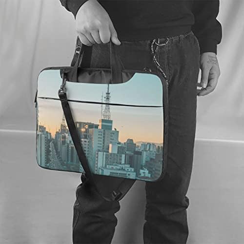 Şehir Günbatımı Laptop omuzdan askili çanta Bilgisayar Ve Tablet taşıma çantası Evrak çantası Çanta Tote Çanta 13 14 15.6