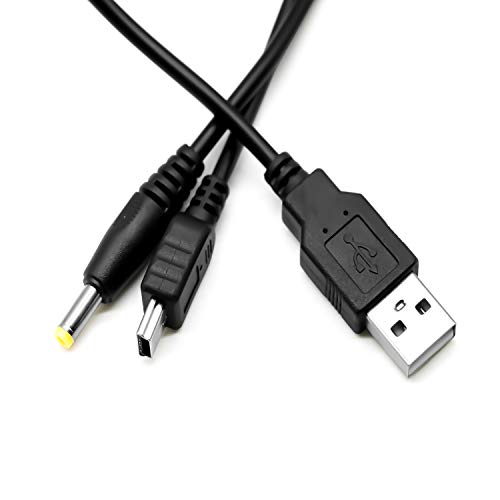 Abysssea Yedek Veri ve Güç Kablosu ile Sony PSP Şarj Kablosu ile uyumlu, 2 in 1 USB 2.0 Veri Sync Transferi ve Güç Şarj kablosu