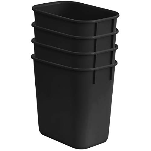 Akrimet Çöp Kutusu 13QT (Plastik) (Siyah Renk) (8'li Set)