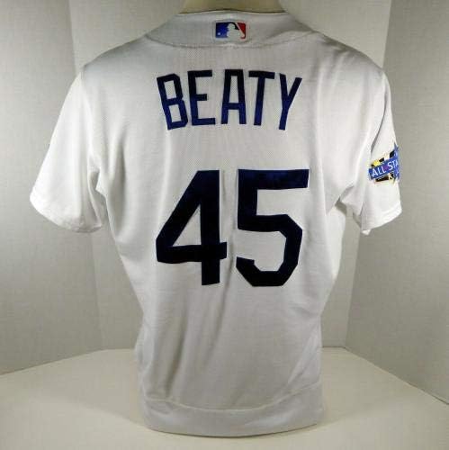 2020 Los Angeles Dodgers Matt Beaty 45 Oyunu Yayınlandı Pos Kullanılmış Beyaz Forma ASG P-Oyun Kullanılmış MLB Formaları