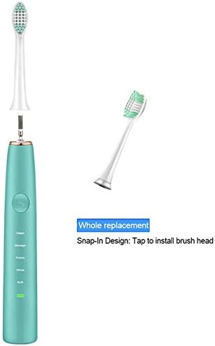 AOOF ED8000 Elektrikli Diş Fırçası Yedek Kafa için 2 adet Diş Fırçası Kafaları Siyah veya Beyaz (Renk: Beyaz)