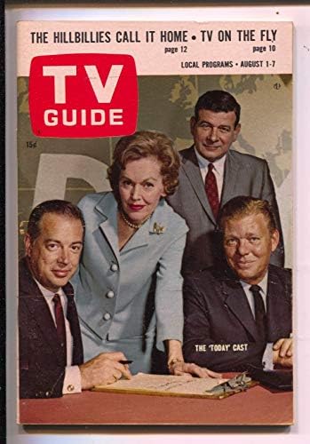 TV Rehberi 8/1/1964-Bugün Show cast kapak-Hugh Downs-Illinois-Etiket yok - haber standı kopyası-FN