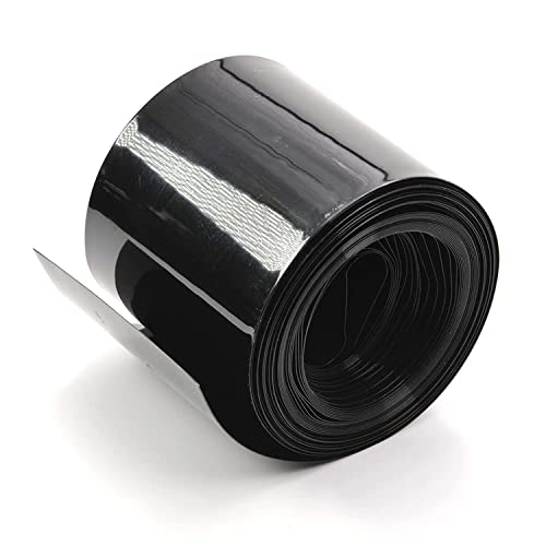 Juvielich pil paketi ısı Shrink Wrap PVC ısı Shrink boru düz pil elektrik 7.5 m Uzunluk Siyah