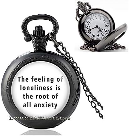 Yalnızlık Hissi Tüm Anksiyete Cep saati Kolye köküdür, En İyi Arkadaşlar cep saati Kolye Dostluk Takı Alıntı Takı Dostluk Kolye,