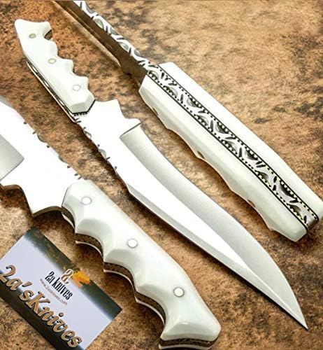 2a'nın Bıçaklar Güzel Özel El Yapımı D-2 Çelik Av Bıçağı - Kılıç/Şef Mutfak Bıçağı/Hançer/Tam Tang/Skinner/Balta/Kütük/Cleaver/Bar/Katlanır