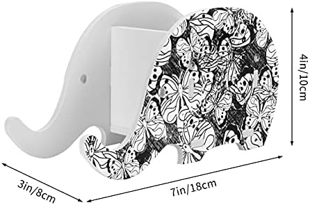 Fil Ahşap kalem Bardak kalemlik Kelebek Siluet Çiçek Desen masa dekoru masa düzenleyici İle cep telefon standı