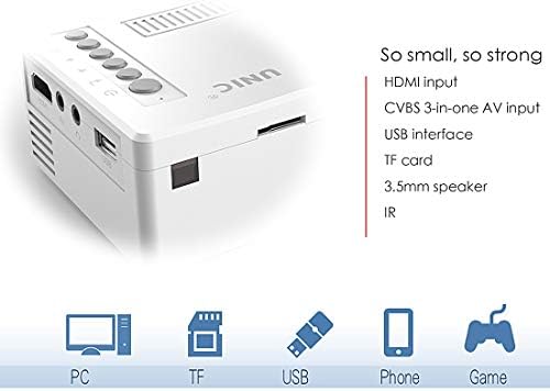UC18 150 Lümen HD 320x180 Dijital LED Projektör Uzaktan Kumanda ile, destek USB/SD/VGA/HDMI FlareStarus (Renk: Siyah)